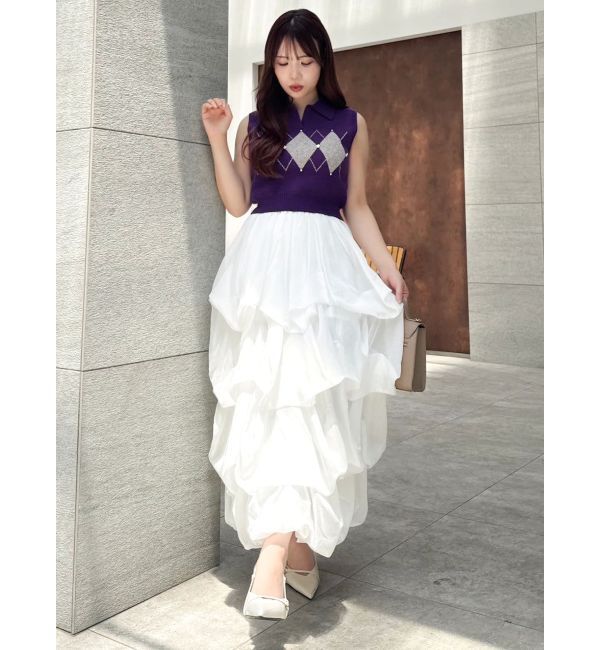 dazzlin「アーガイルニットトップス」|ニット・セーター|