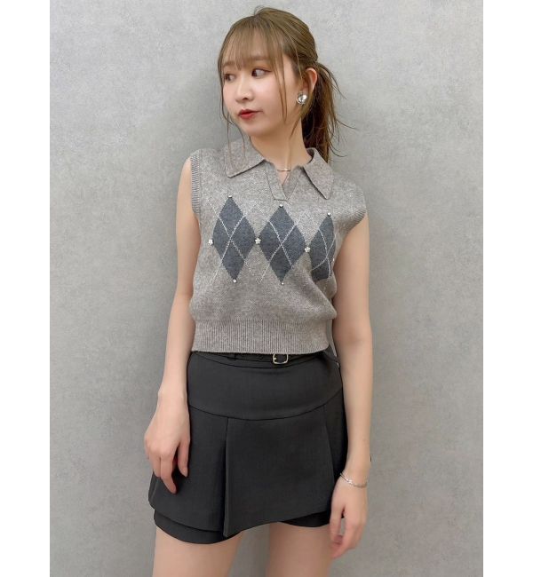 dazzlin「アーガイルニットトップス」|ニット・セーター|