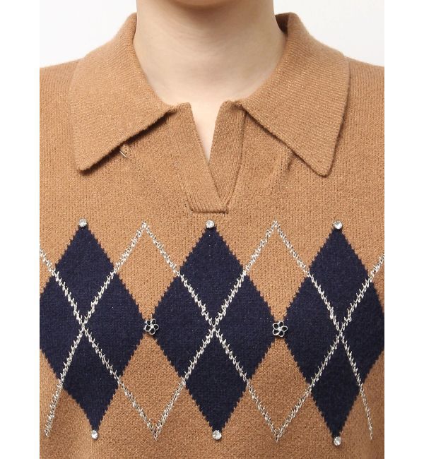 dazzlin「アーガイルニットトップス」|ニット・セーター|