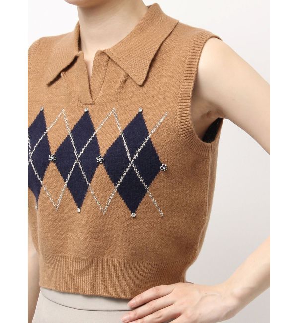 dazzlin「アーガイルニットトップス」|ニット・セーター|