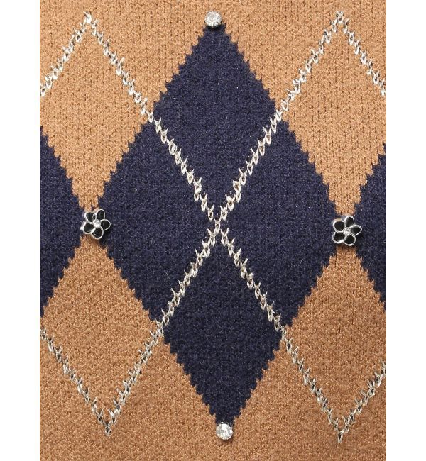 dazzlin「アーガイルニットトップス」|ニット・セーター|