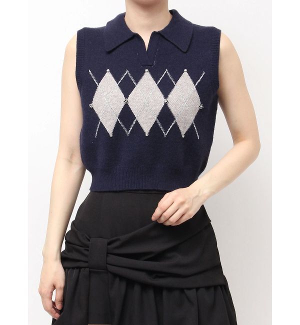 dazzlin「アーガイルニットトップス」|ニット・セーター|