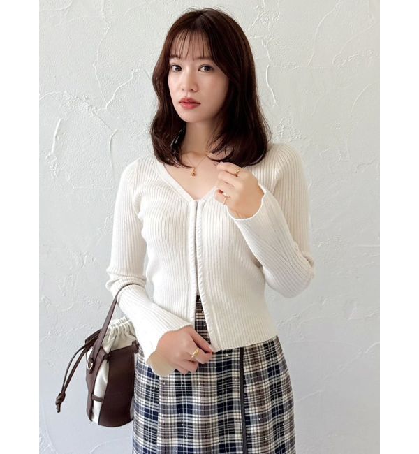 dazzlin「フロントホックニットカーディガン」|カーディガン|