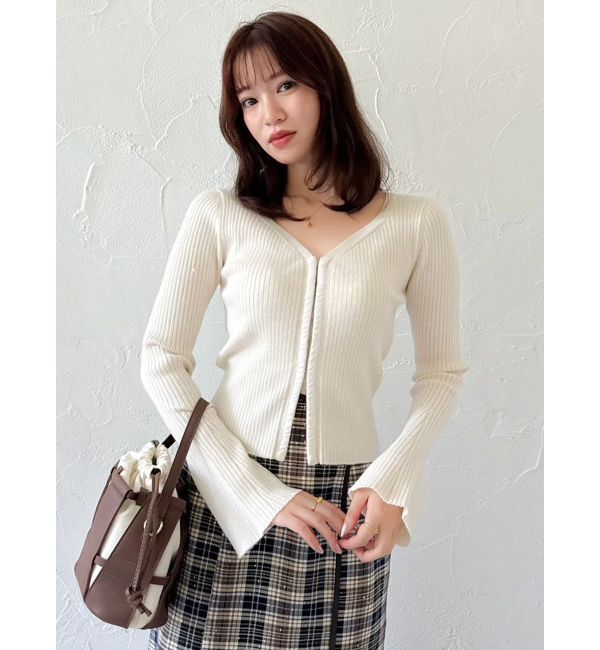 dazzlin「フロントホックニットカーディガン」|カーディガン|