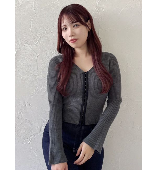 dazzlin「フロントホックニットカーディガン」|カーディガン|