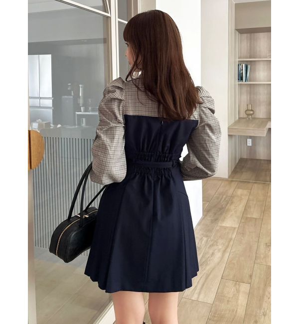 dazzlin「長袖レイヤードシャツミニワンピース」|ワンピース|