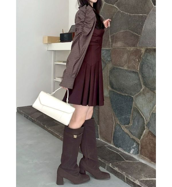 dazzlin「長袖レイヤードシャツミニワンピース」|ワンピース|