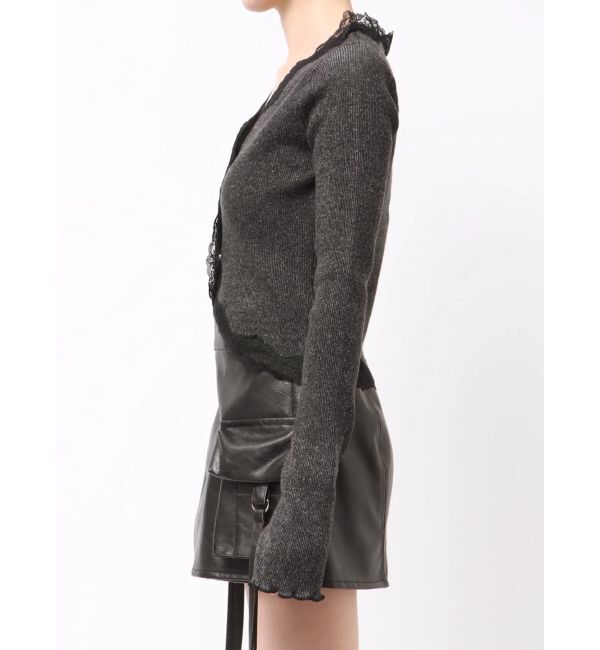 EMODA「レースエッジフィットリブトップ」|ニット・セーター|