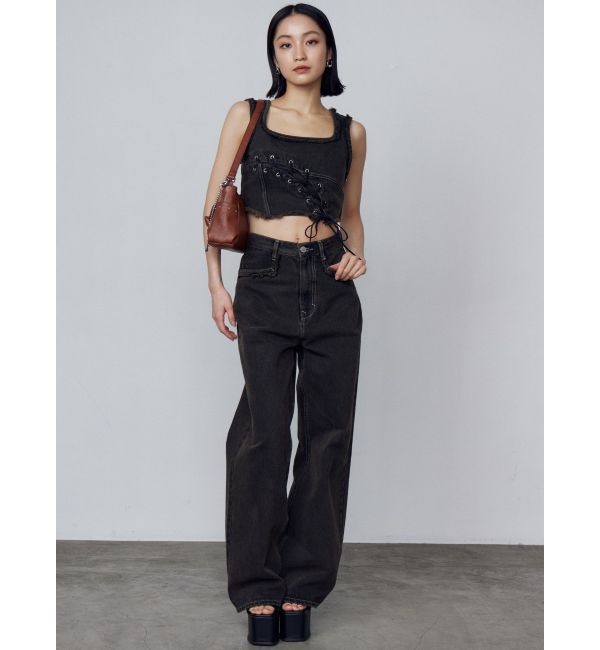 EMODA「カーブレースアップデニムビスチェ」|タンクトップ|