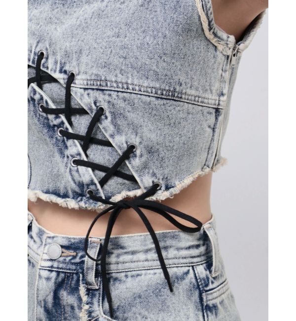 EMODA「カーブレースアップデニムビスチェ」|タンクトップ|