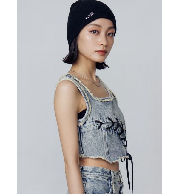 EMODA「カーブレースアップデニムビスチェ」|タンクトップ|