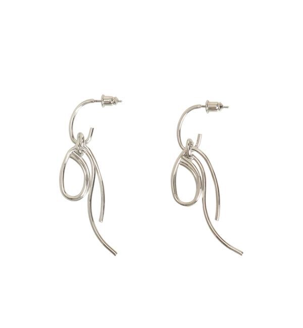 EMODA「DROOP RIBBON PIERCE」|その他|シルバー