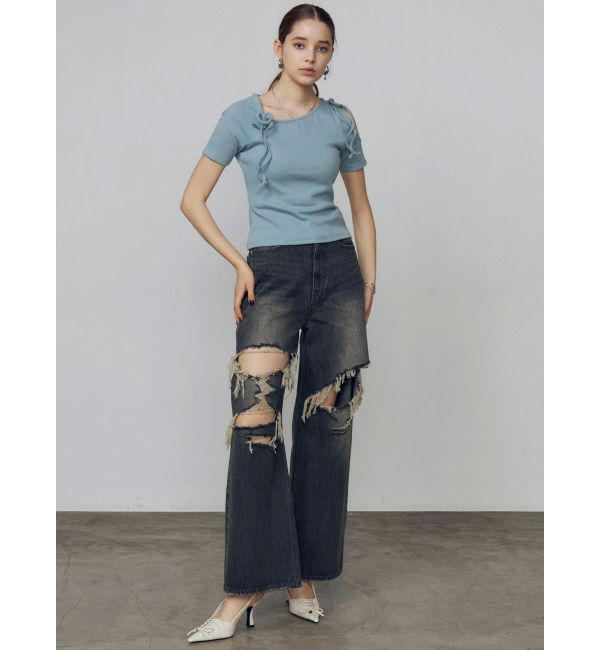 EMODA「レースアップリボンパンプス」|パンプス|