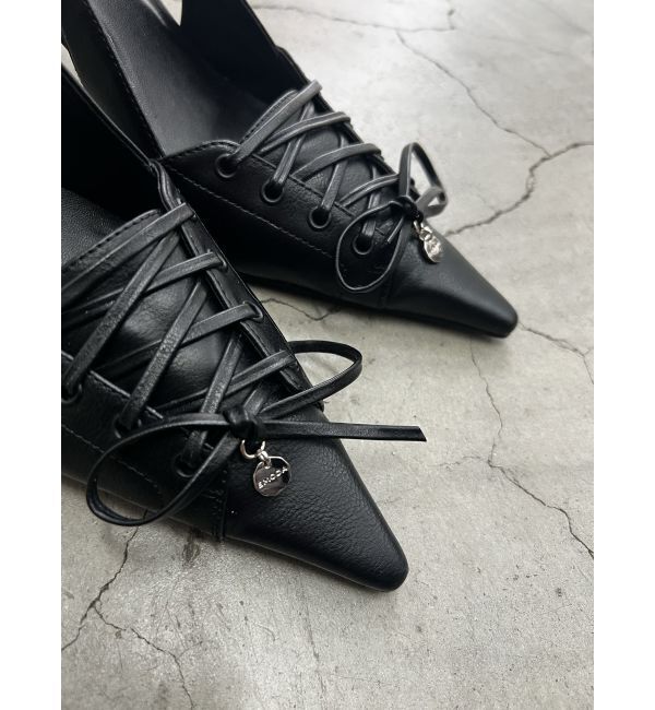 EMODA「レースアップリボンパンプス」|パンプス|