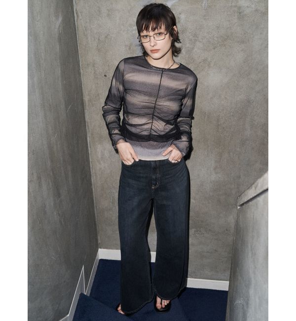 EMODA「【VEQUM】STRING GATHER SHEER TOP」|Tシャツ・カットソー|