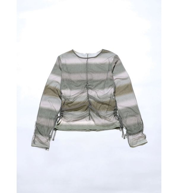 EMODA「【VEQUM】STRING GATHER SHEER TOP」|Tシャツ・カットソー|