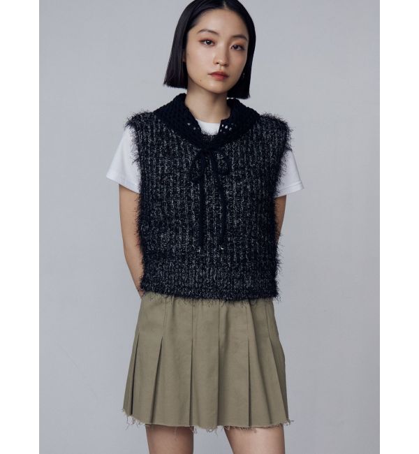 EMODA「リブワイドプリーツスカート」|スカート|