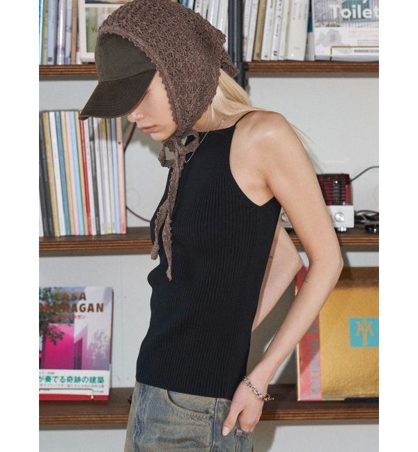 EMODA「【VEQUM】RIB HALTER NECK TOPS」|キャミソール|