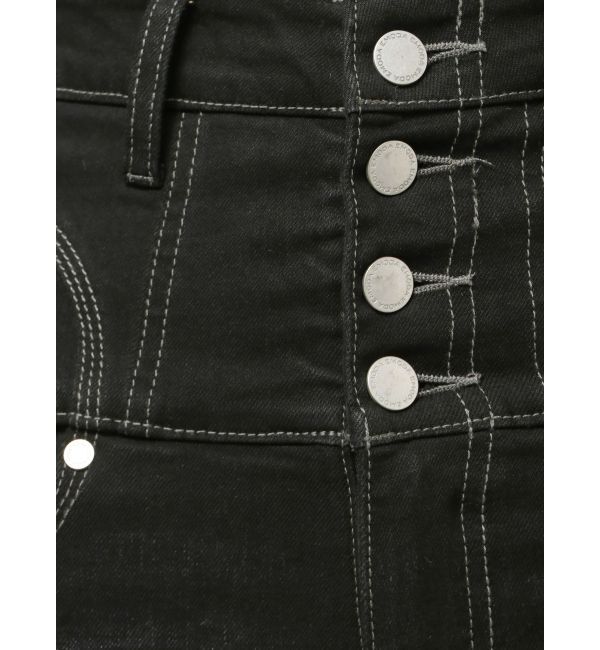 EMODA「スーパーハイウエストフレアパギンス」|デニム|