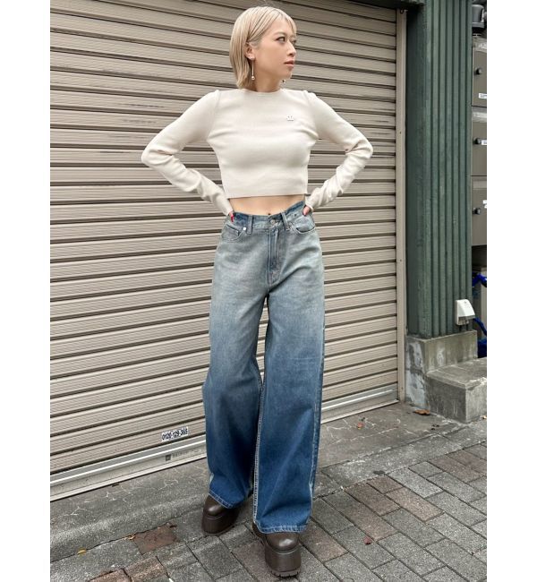 MURUA「グラデーションワイドデニム」|デニム|