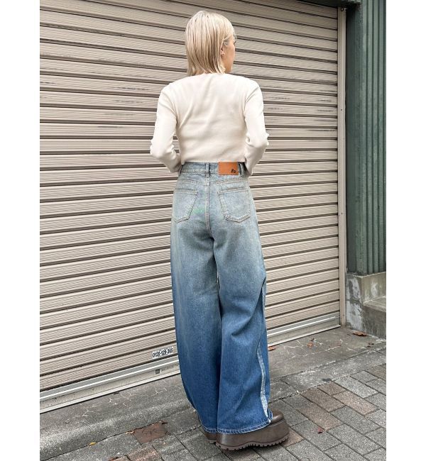 MURUA「グラデーションワイドデニム」|デニム|