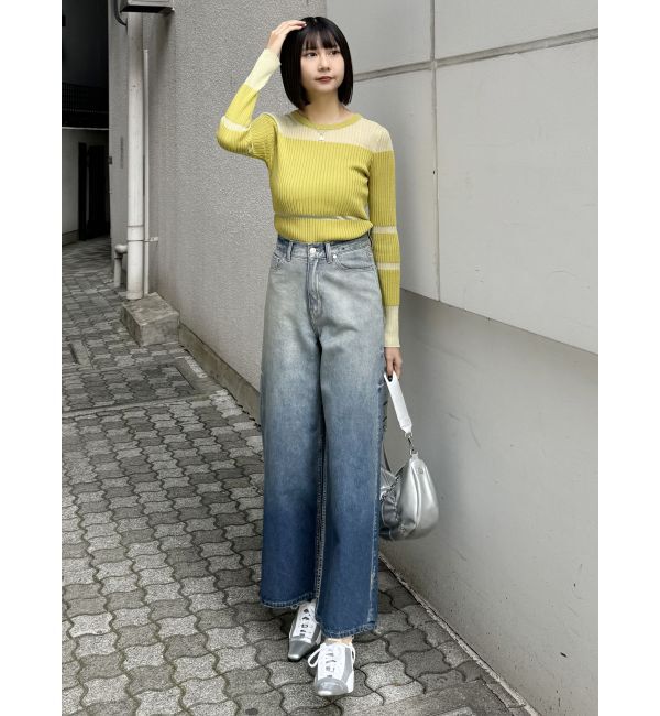 MURUA「グラデーションワイドデニム」|デニム|