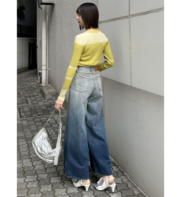 MURUA「グラデーションワイドデニム」|デニム|