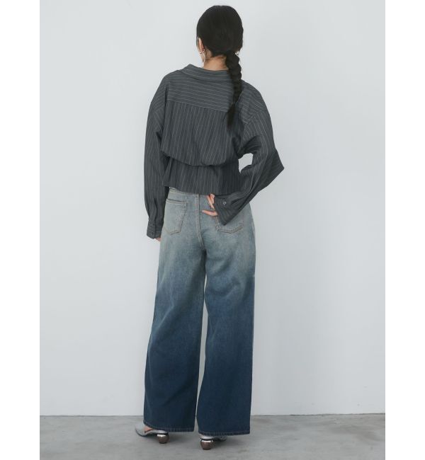 MURUA「グラデーションワイドデニム」|デニム|