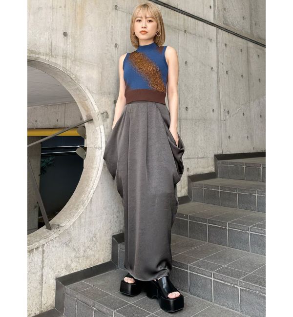 MURUA「タックドレープコクーンスカート」|スカート|