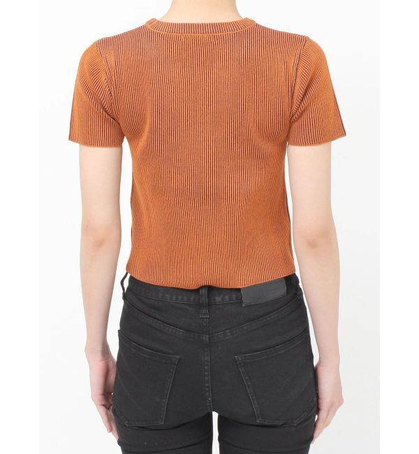 MURUA「バイカラーロゴハーフニット」|ニット・セーター|