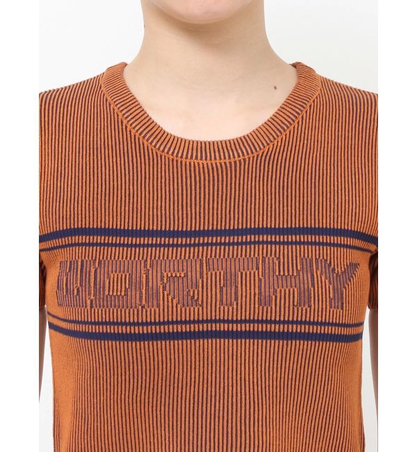 MURUA「バイカラーロゴハーフニット」|ニット・セーター|