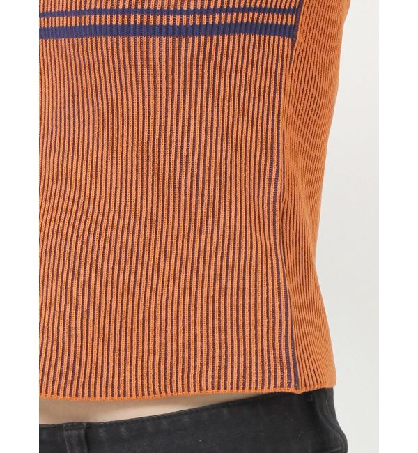 MURUA「バイカラーロゴハーフニット」|ニット・セーター|