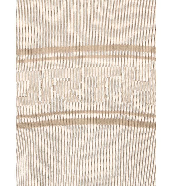 MURUA「バイカラーロゴハーフニット」|ニット・セーター|