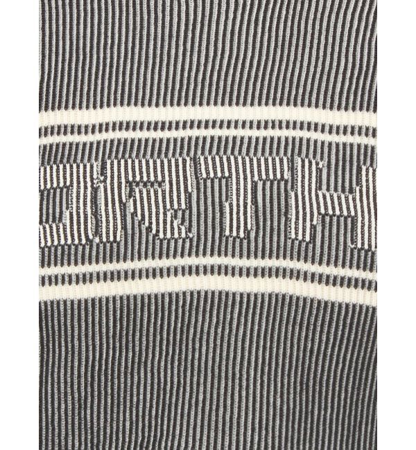 MURUA「バイカラーロゴハーフニット」|ニット・セーター|