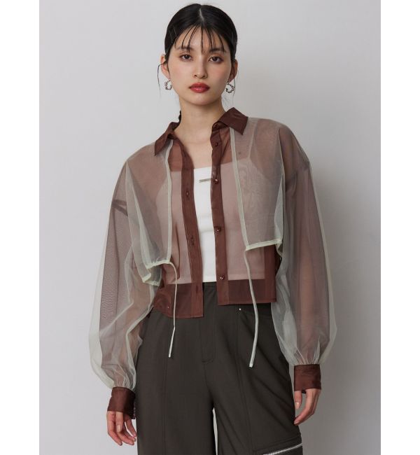 MURUA「チュールレイヤードシャツ」|シャツ・ブラウス|