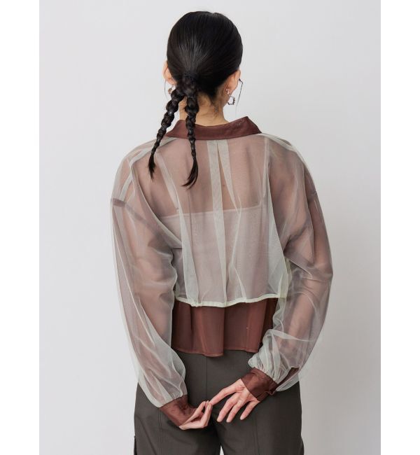 MURUA「チュールレイヤードシャツ」|シャツ・ブラウス|