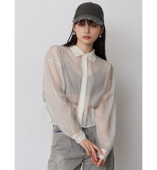 MURUA「チュールレイヤードシャツ」|シャツ・ブラウス|