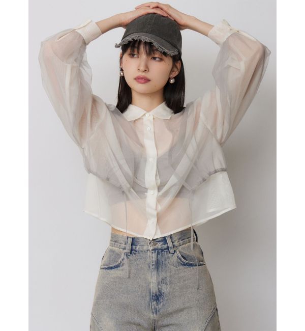 MURUA「チュールレイヤードシャツ」|シャツ・ブラウス|