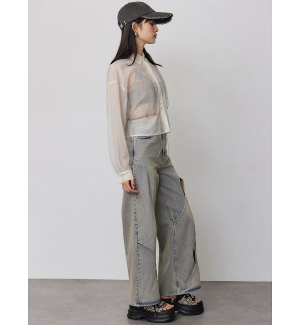 MURUA「チュールレイヤードシャツ」|シャツ・ブラウス|