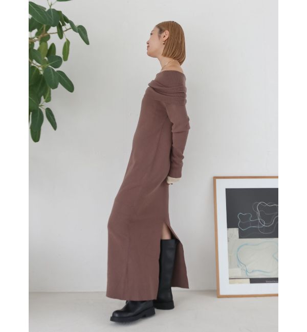 Ungrid「オフショルニットワンピース」|ワンピース|