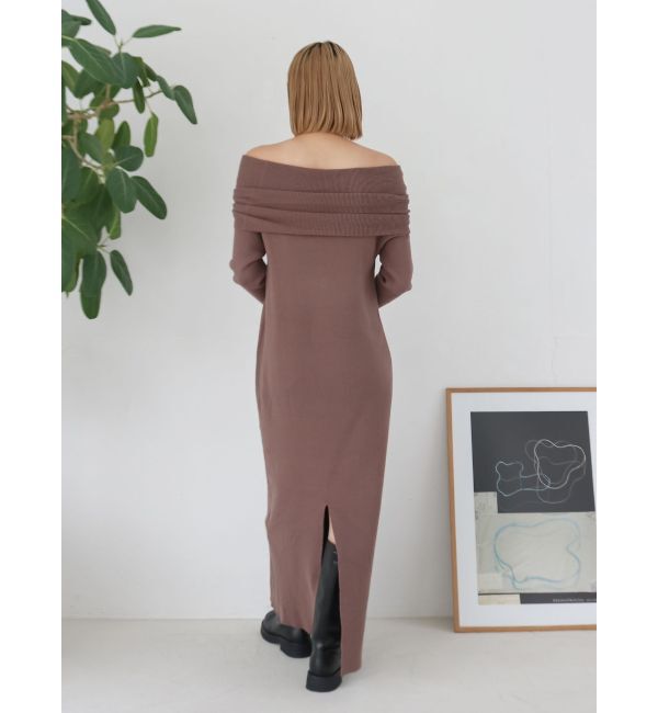 Ungrid「オフショルニットワンピース」|ワンピース|