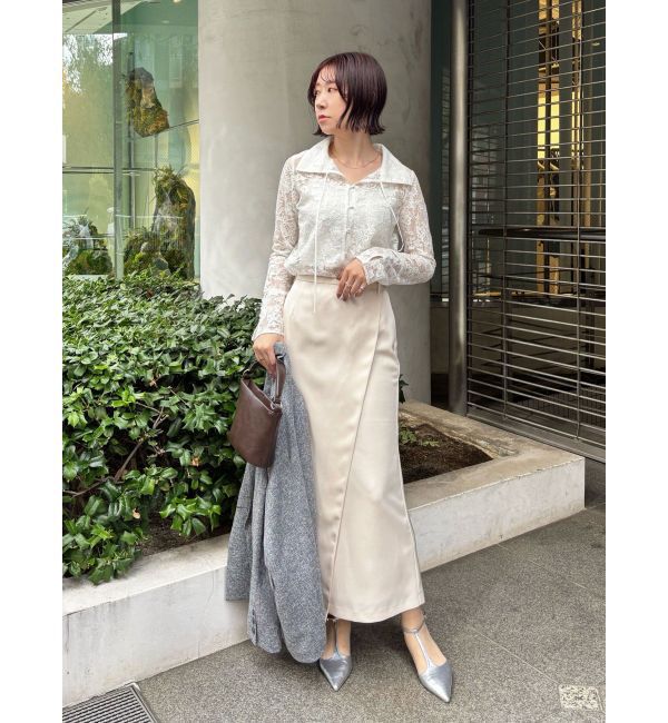 LAGUNAMOON「フラワーパターンレースシャツ」|シャツ・ブラウス|