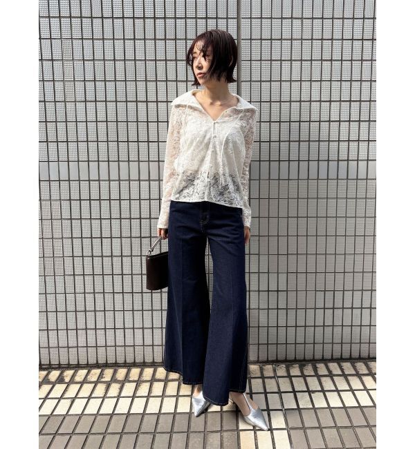 LAGUNAMOON「フラワーパターンレースシャツ」|シャツ・ブラウス|