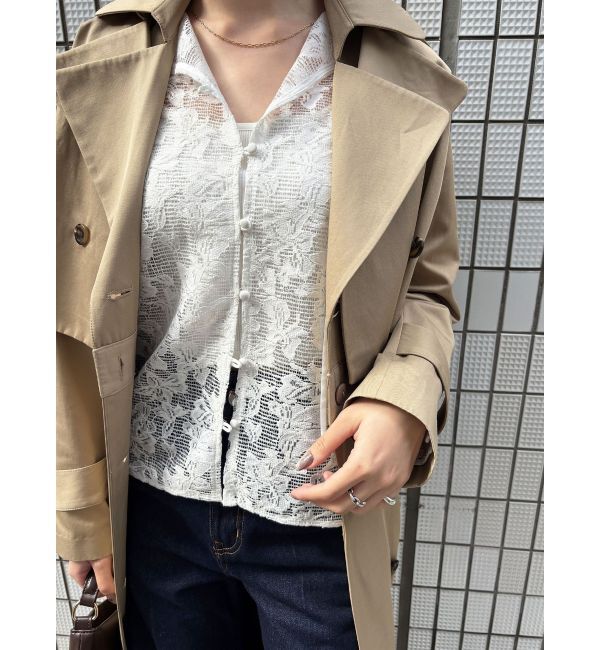 LAGUNAMOON「フラワーパターンレースシャツ」|シャツ・ブラウス|