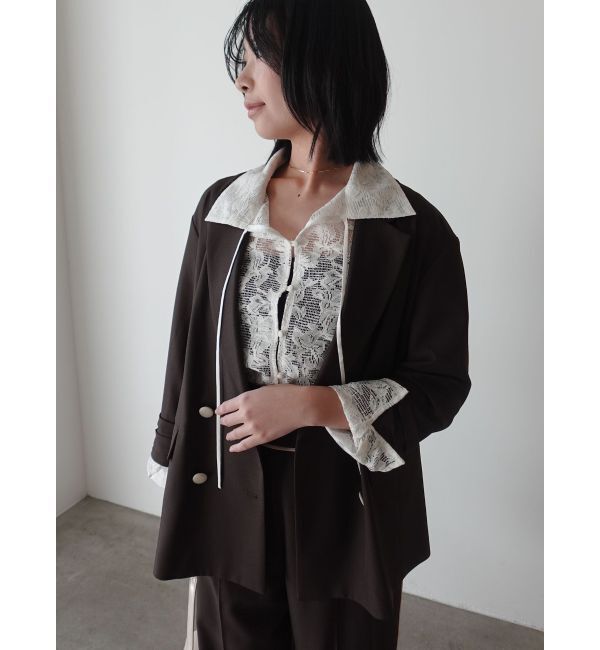 LAGUNAMOON「フラワーパターンレースシャツ」|シャツ・ブラウス|