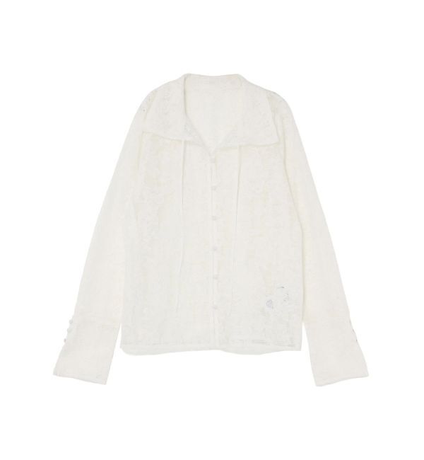 LAGUNAMOON「フラワーパターンレースシャツ」|シャツ・ブラウス|