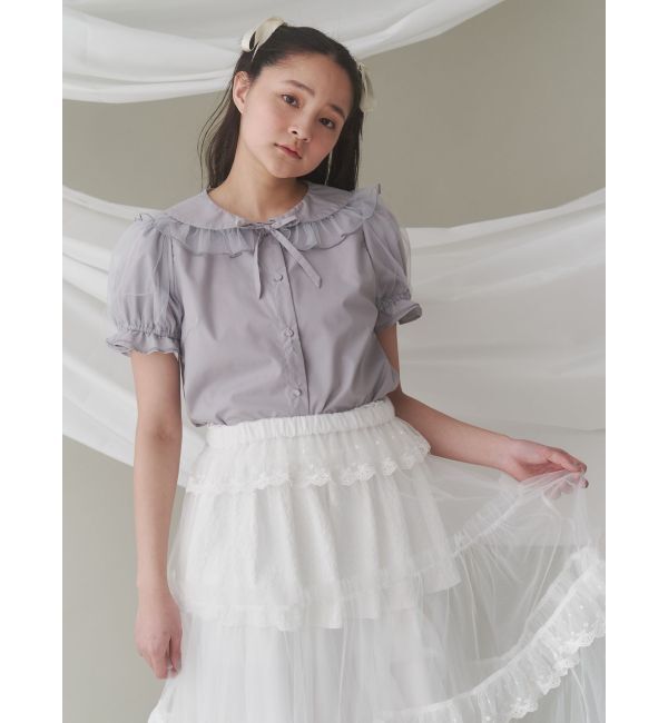 merry jenny「チュールパフブラウス」|シャツ・ブラウス|