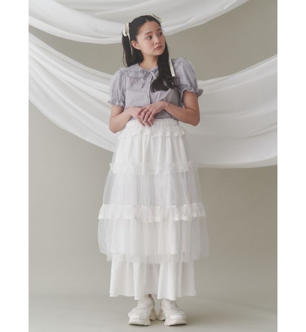 merry jenny「チュールパフブラウス」|シャツ・ブラウス|