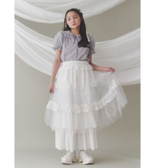 merry jenny「チュールパフブラウス」|シャツ・ブラウス|