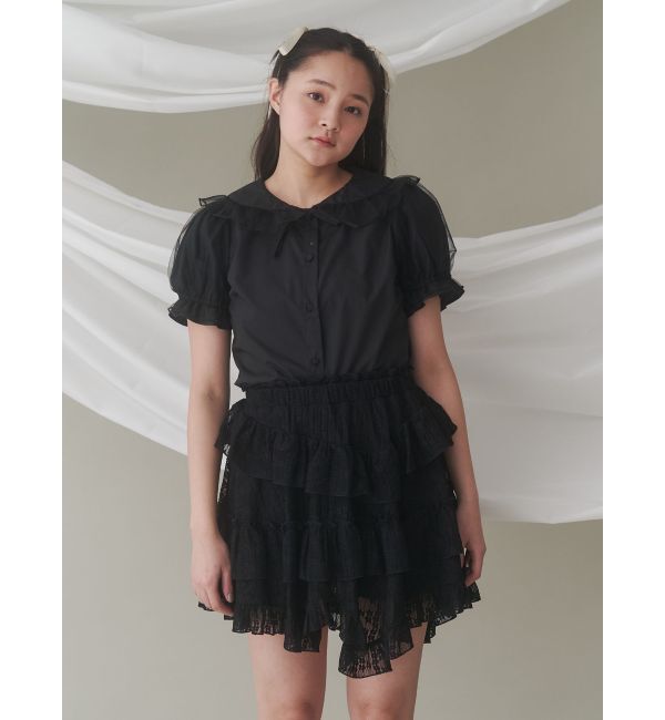 merry jenny「チュールパフブラウス」|シャツ・ブラウス|